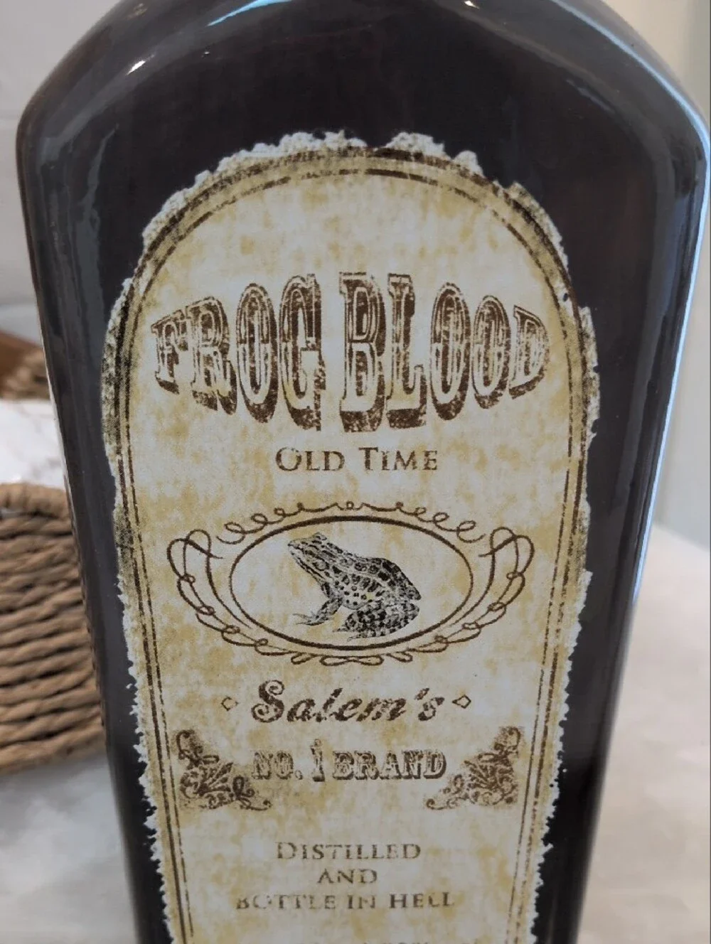 Old Time Decorative Bottle - Black